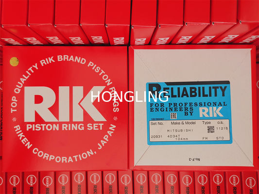 Diesel Engine 4D34T RIK Piston Rings ME997240 104mm Cylinder Diameter