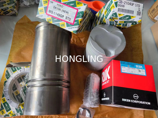 Hino DK10 cylinder liner, piston, piston ring 15050 13011-1280 13011-1200 , main bearing, connecting rod bearing