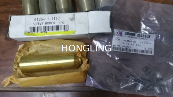 Komatsu 6D125 Cylinder Liner 6151-21-2221 Valve Lock Plate 6136-42-4520 Valve Spring 6150-41-4411 Oil Nozzle Copper Sleeve 6136-11-1130