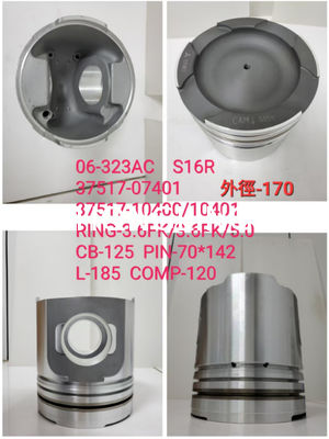 Mitsubishi 8DC9T piston ME093526, DH100 piston 9-112111-742-0, S16R piston 37517-07401