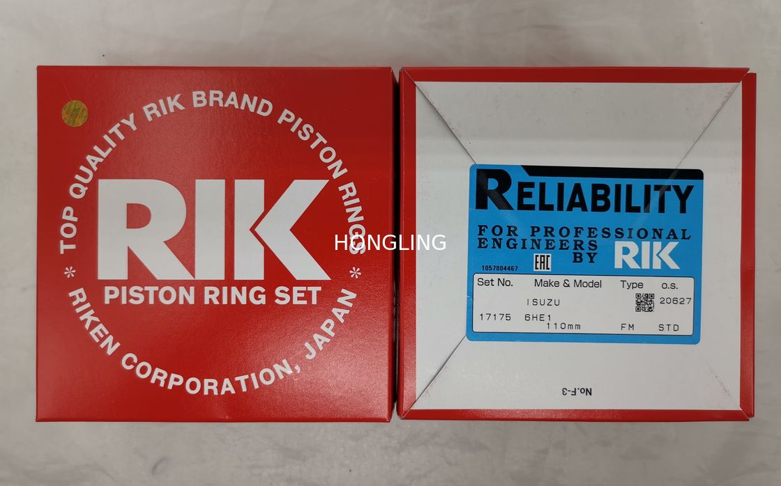 6HE1 4HE1 PIK Piston Rings 8-94396-840-0 8-97078-779-0 17175 SJI10-126ZZ SDI10-140ZZ For Isuzu Diameter 110mm