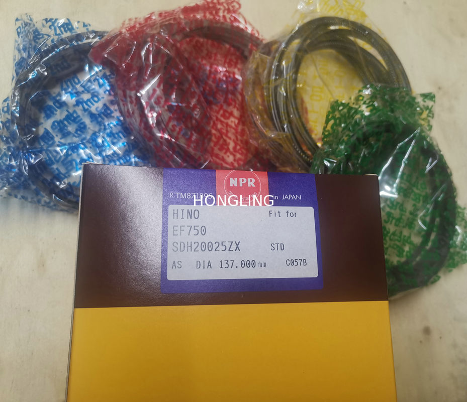 EF700 EF750 NPR Piston Rings 13011-1121B 13011-1122 13011-2170B 13011-2180 13019-1610A For HINO Engine Parts