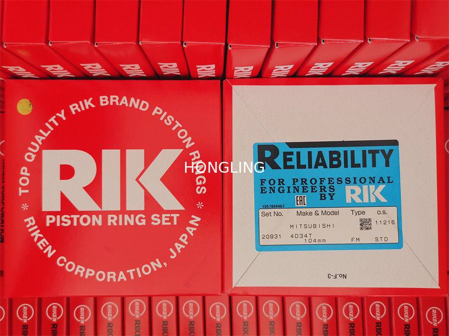 Diesel Engine 4D34T RIK Piston Rings ME997240 104mm Cylinder Diameter