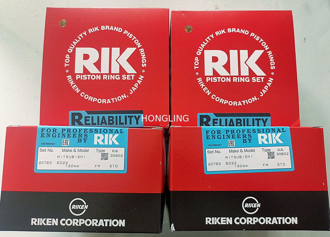 Silver Coating RIK Piston Rings For Engine Operation 6D22 ME052893 ME052996 20763