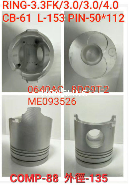 Mitsubishi 8DC9T piston ME093526, DH100 piston 9-112111-742-0, S16R piston 37517-07401