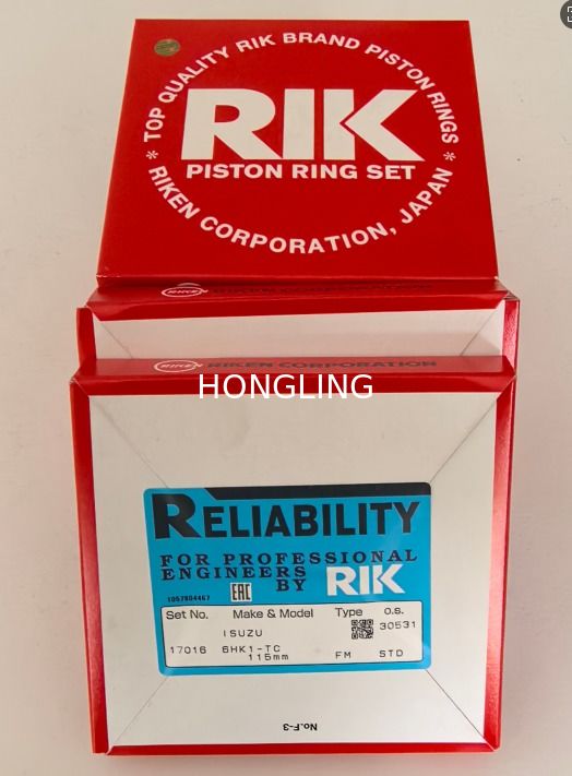 Isuzu 6HKT Piston Ring RIK 17016 8-94391502-4  Alloy Steel